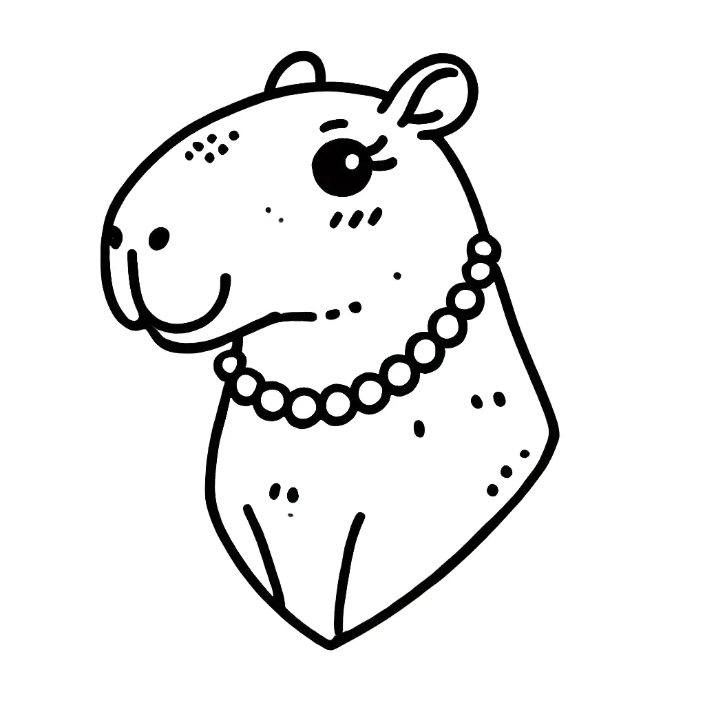 coloriage Capybara a dessiner en ligne