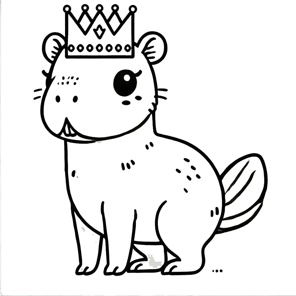 coloriage Capybara pour enfant de 5 ans