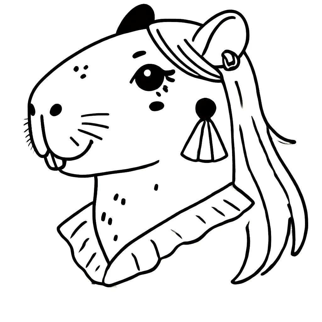 imprimer coloriage Capybara gratuit