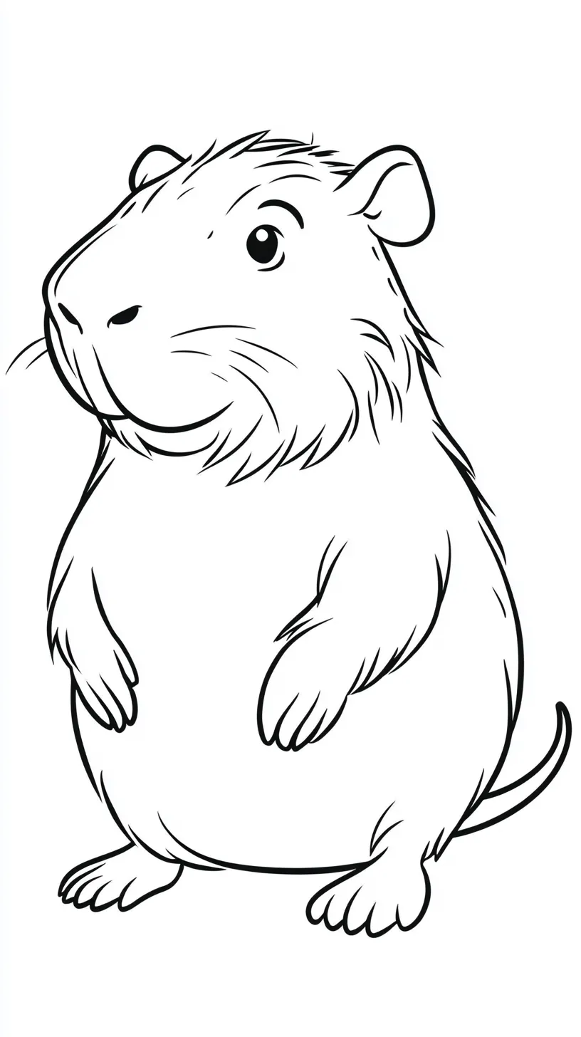 coloriage Capybara pour enfant 1