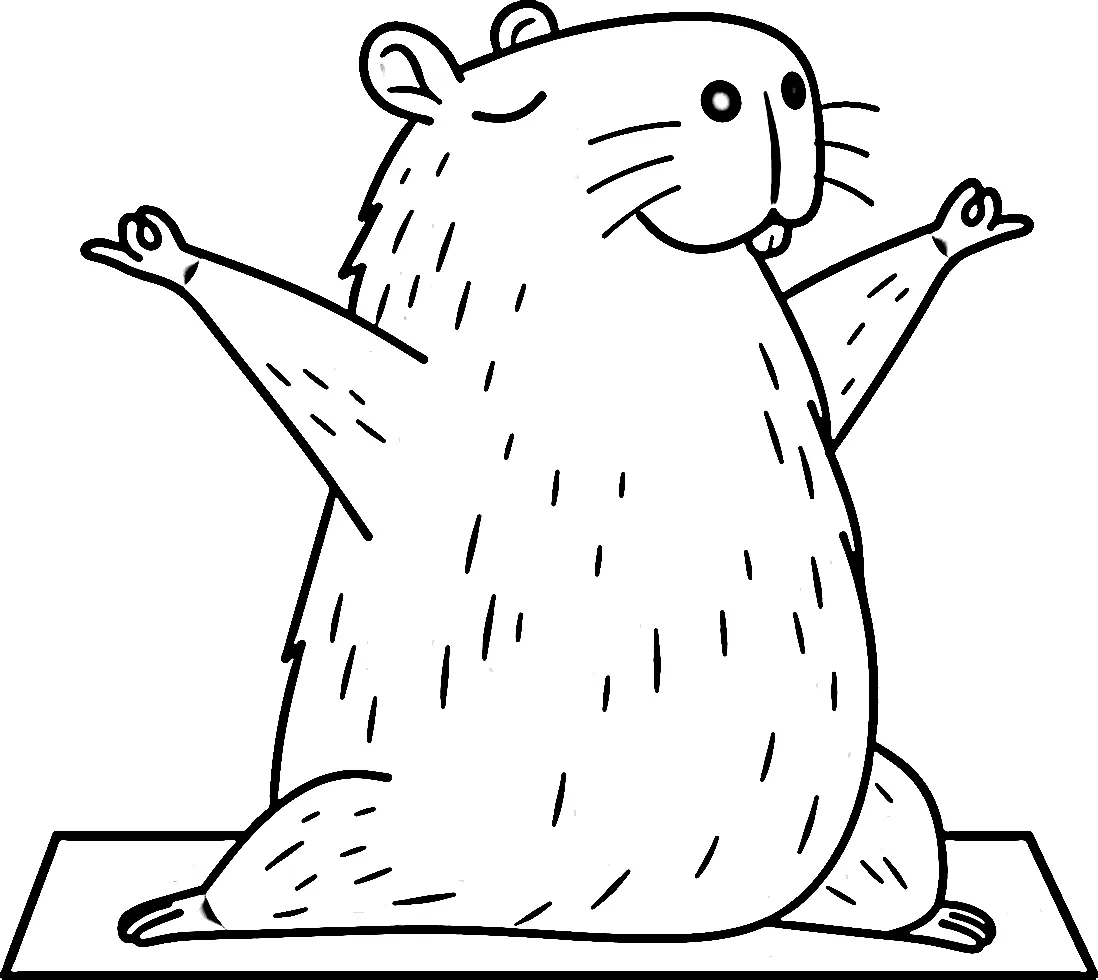 coloriage Capybara pour enfant de 7 ans