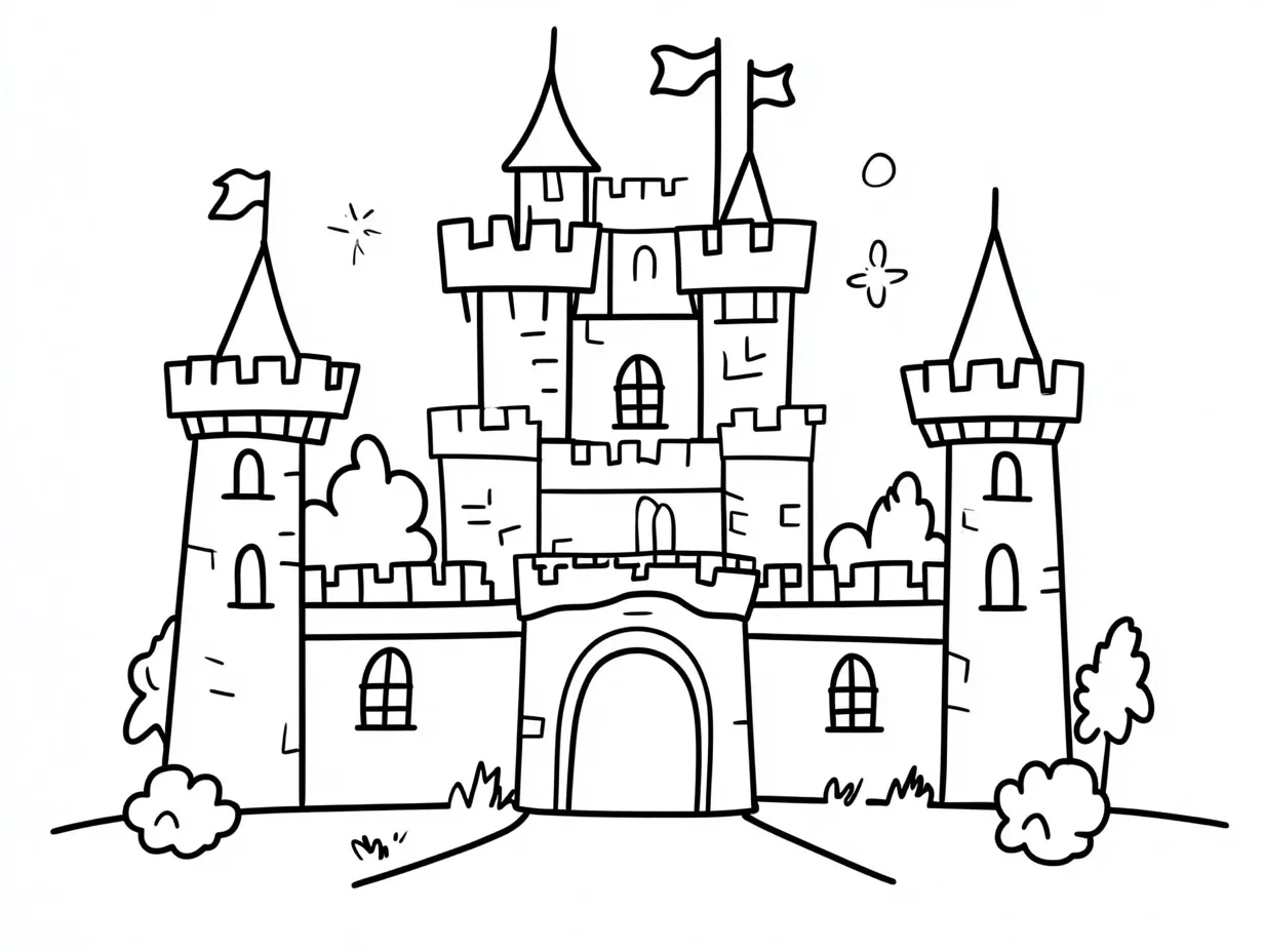 télécharger coloriage Chateau gratuit