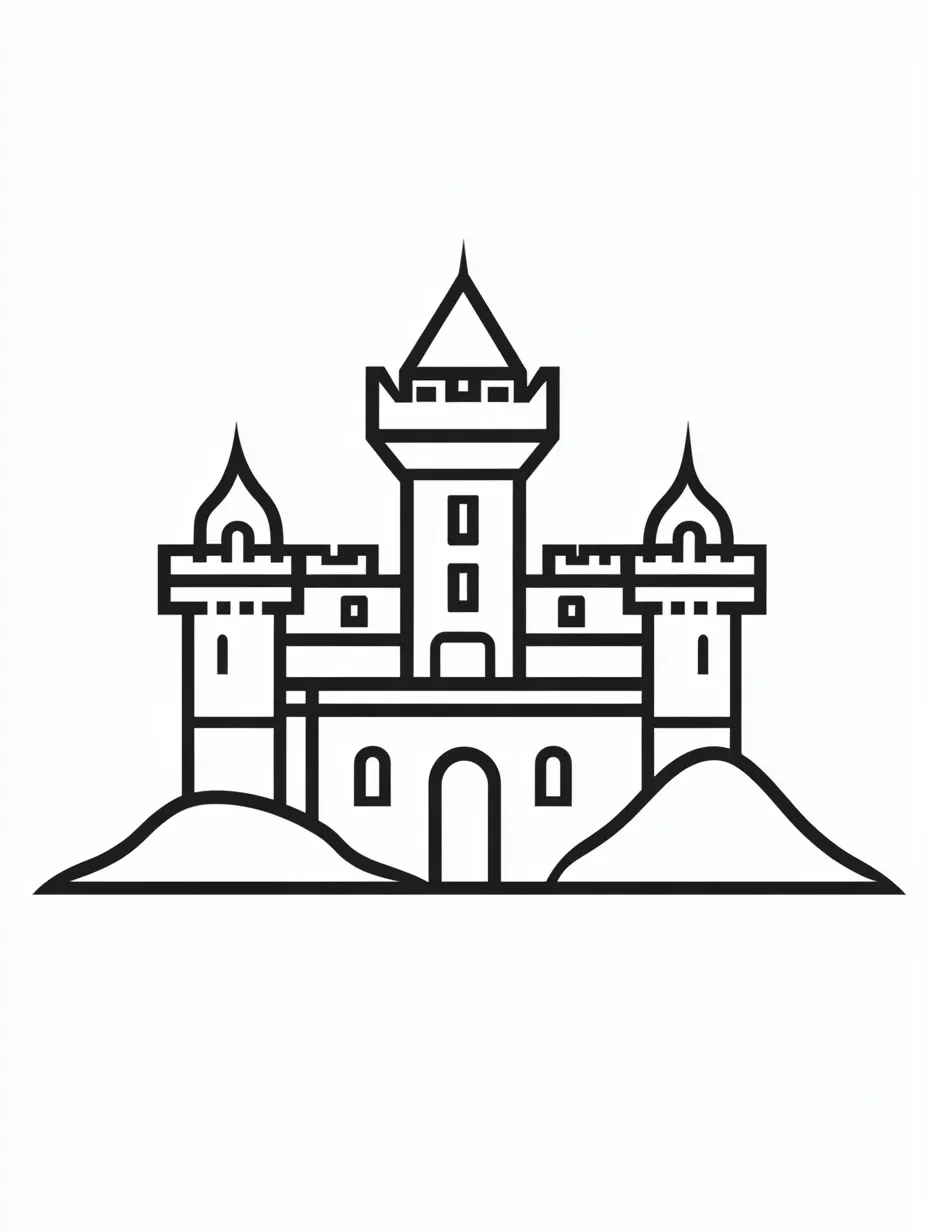 coloriage Chateau educatif pour enfant