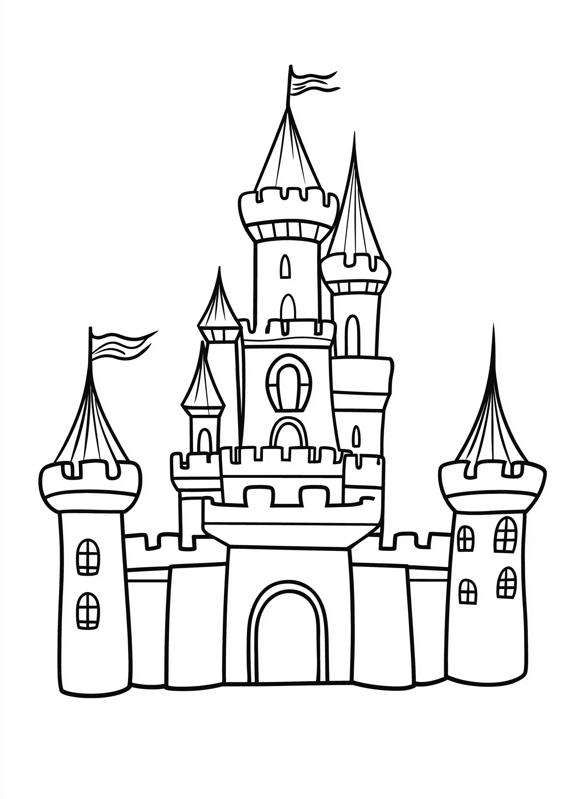 coloriage Chateau à imprimer gratuitement pdf