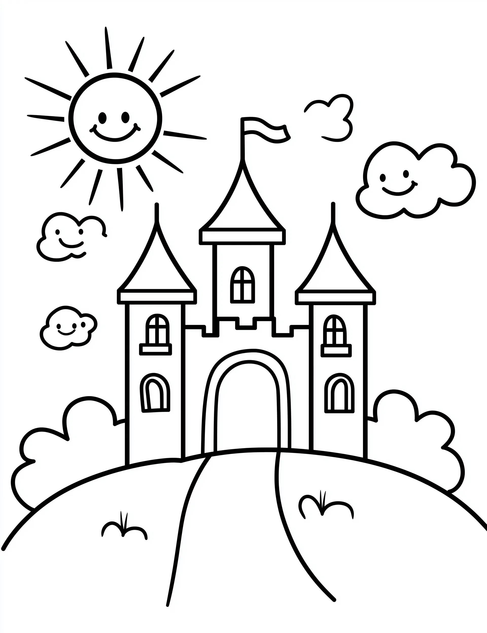 coloriage Chateau d'enfant a imprimer