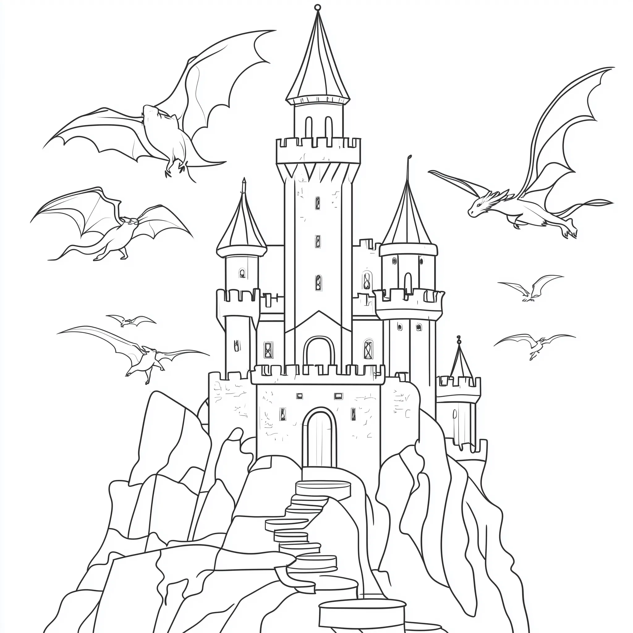 coloriage Chateau pour enfant de à imprimer