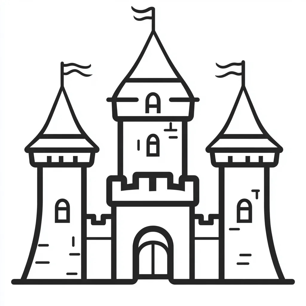 coloriage Chateau à imprimer gratuitement