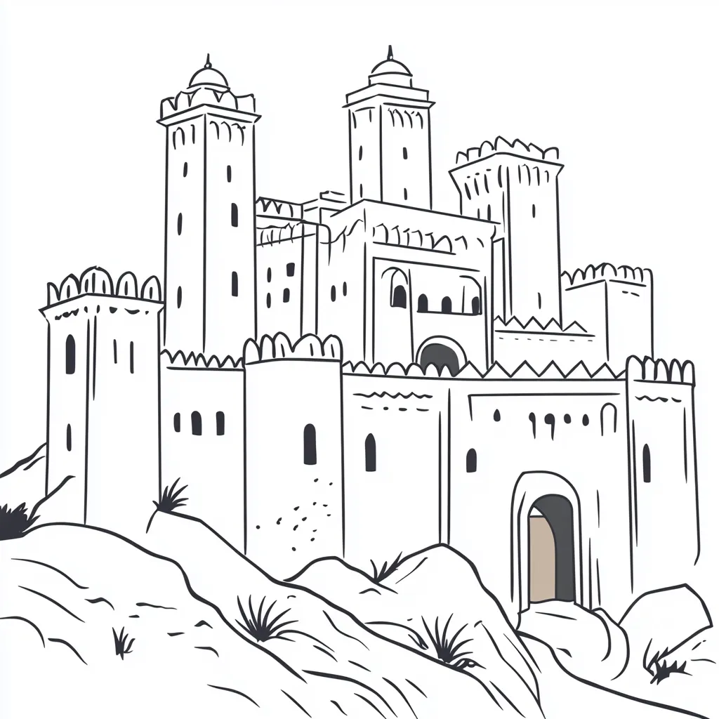 coloriage Chateau d'enfant a imprimer 1