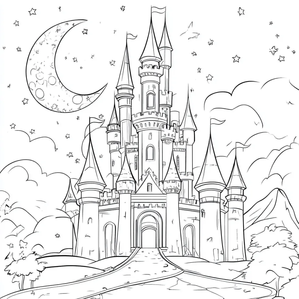 coloriage Chateau pour enfants à télécharger