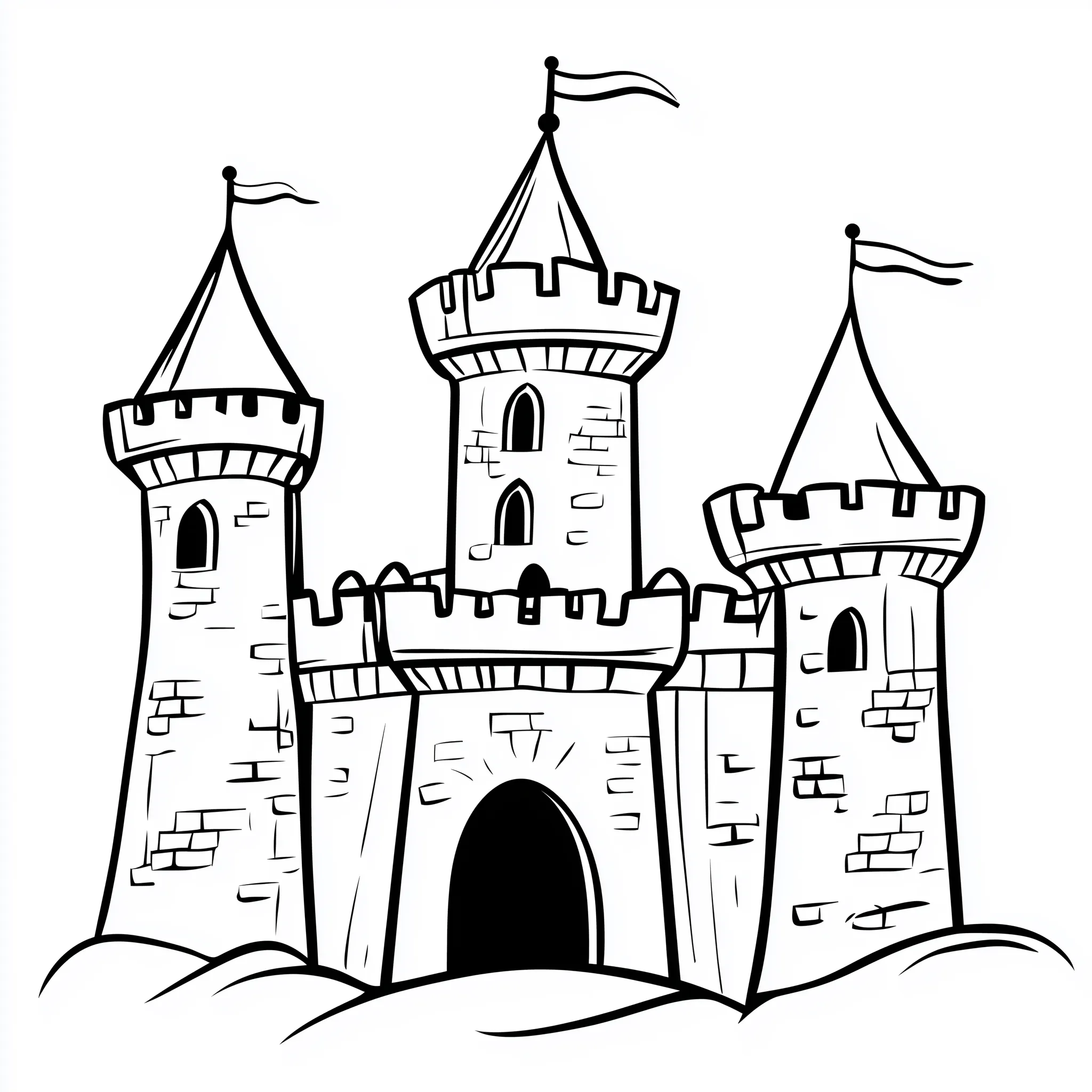 coloriage Chateau à imprimer pour enfant de 2 ans