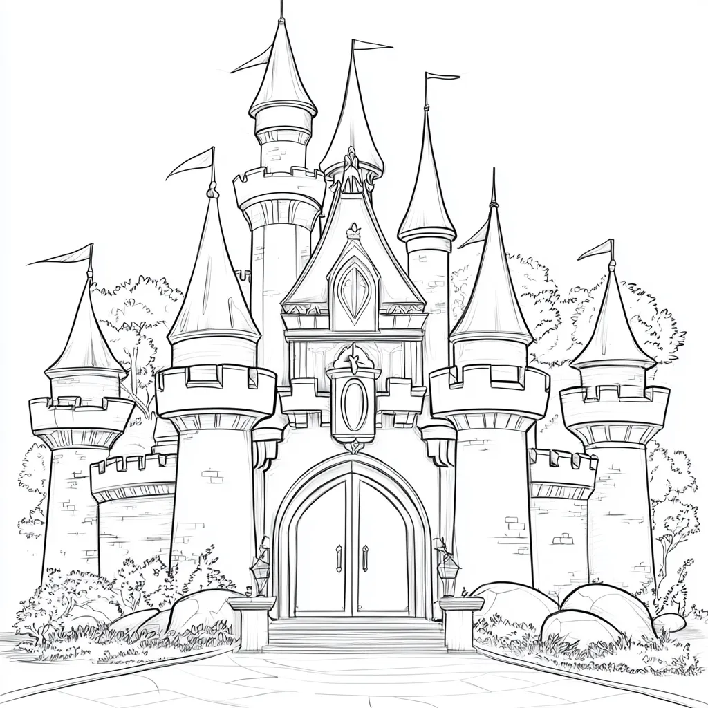 coloriage Chateau educatif pour enfant 1