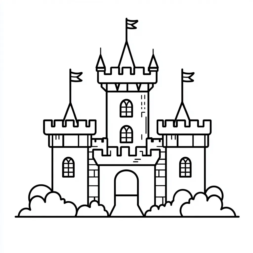 coloriage Chateau gratuit