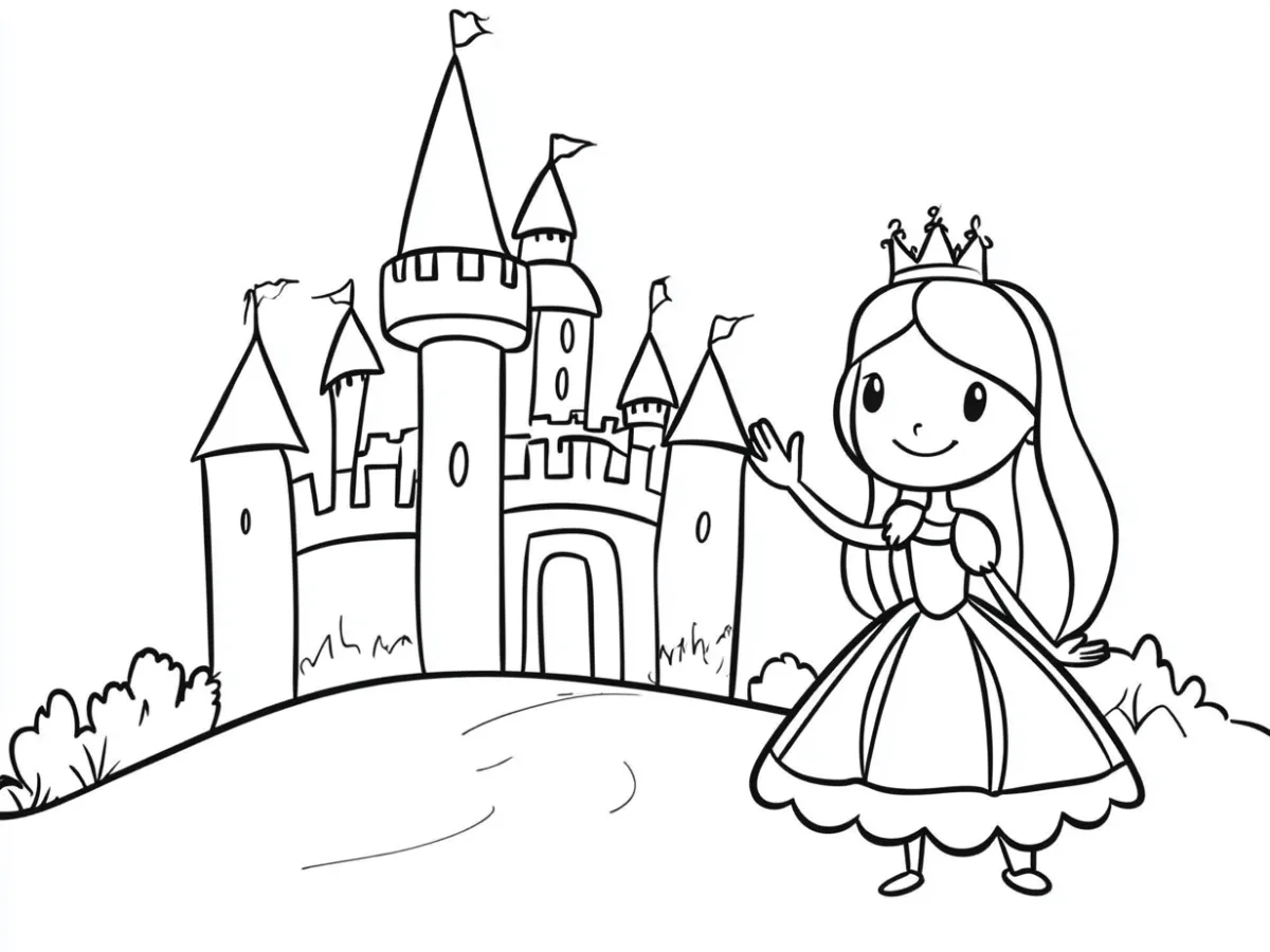 coloriage Chateau pour enfants