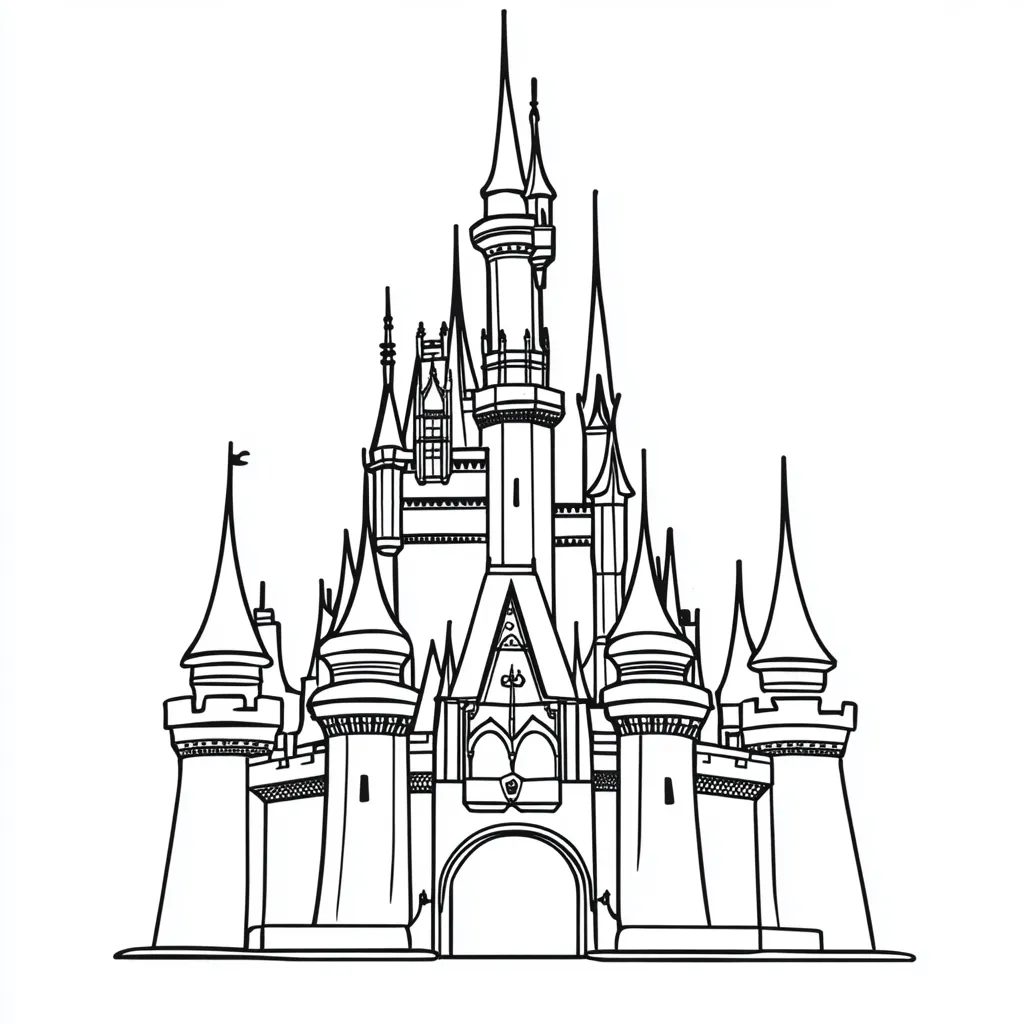 coloriage Chateau gratuit 1