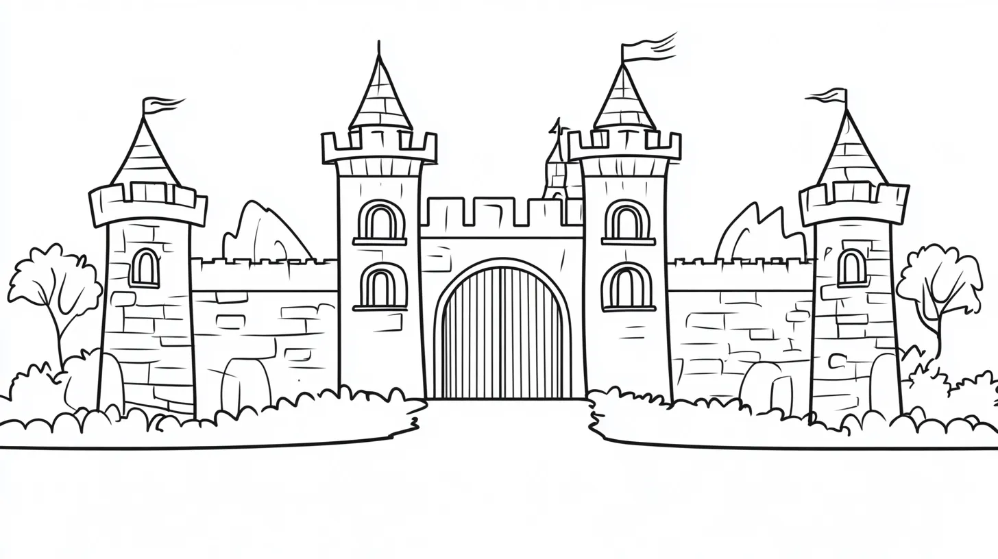 coloriage Chateau pour enfant