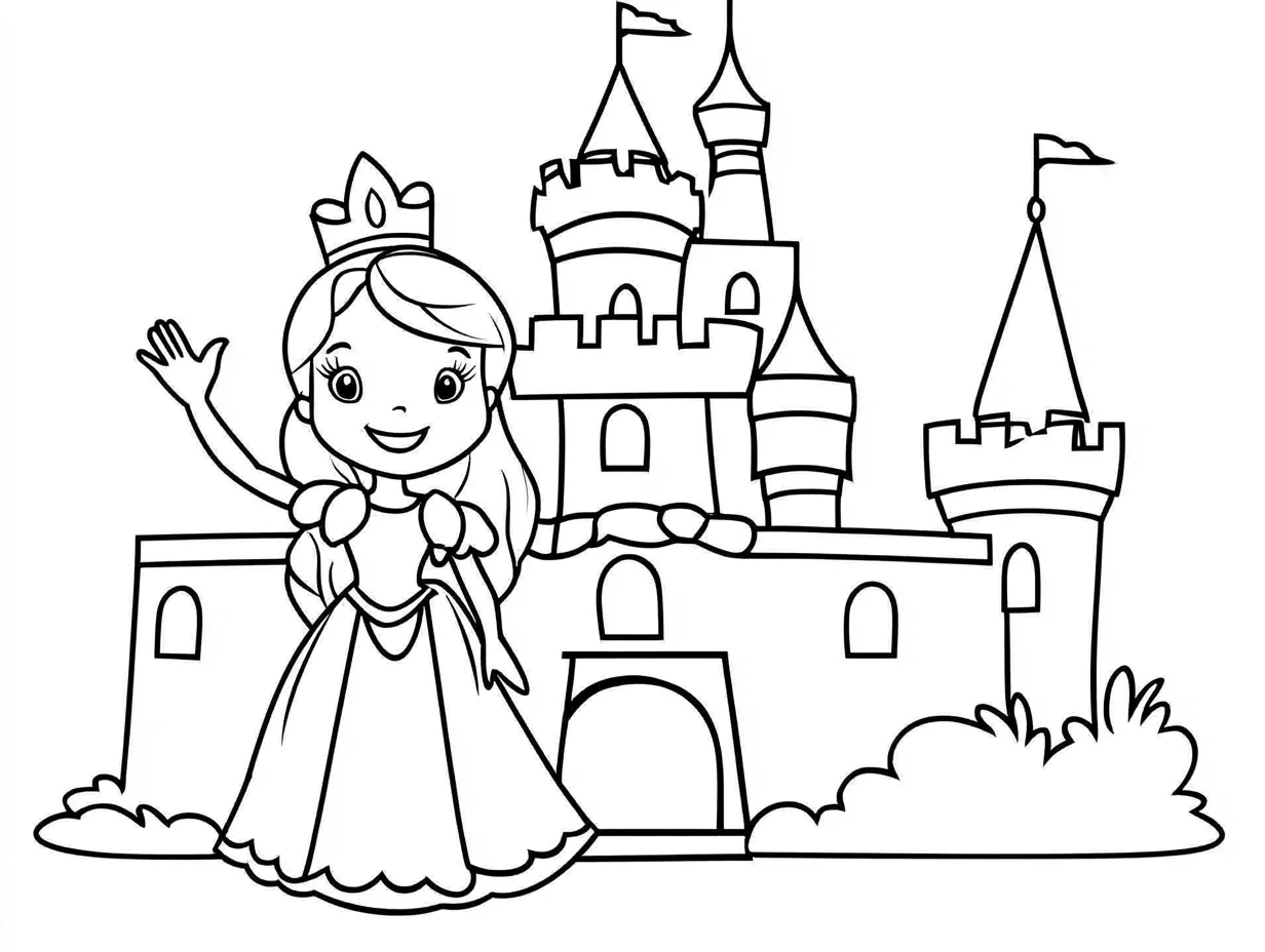 coloriage Chateau à imprimer