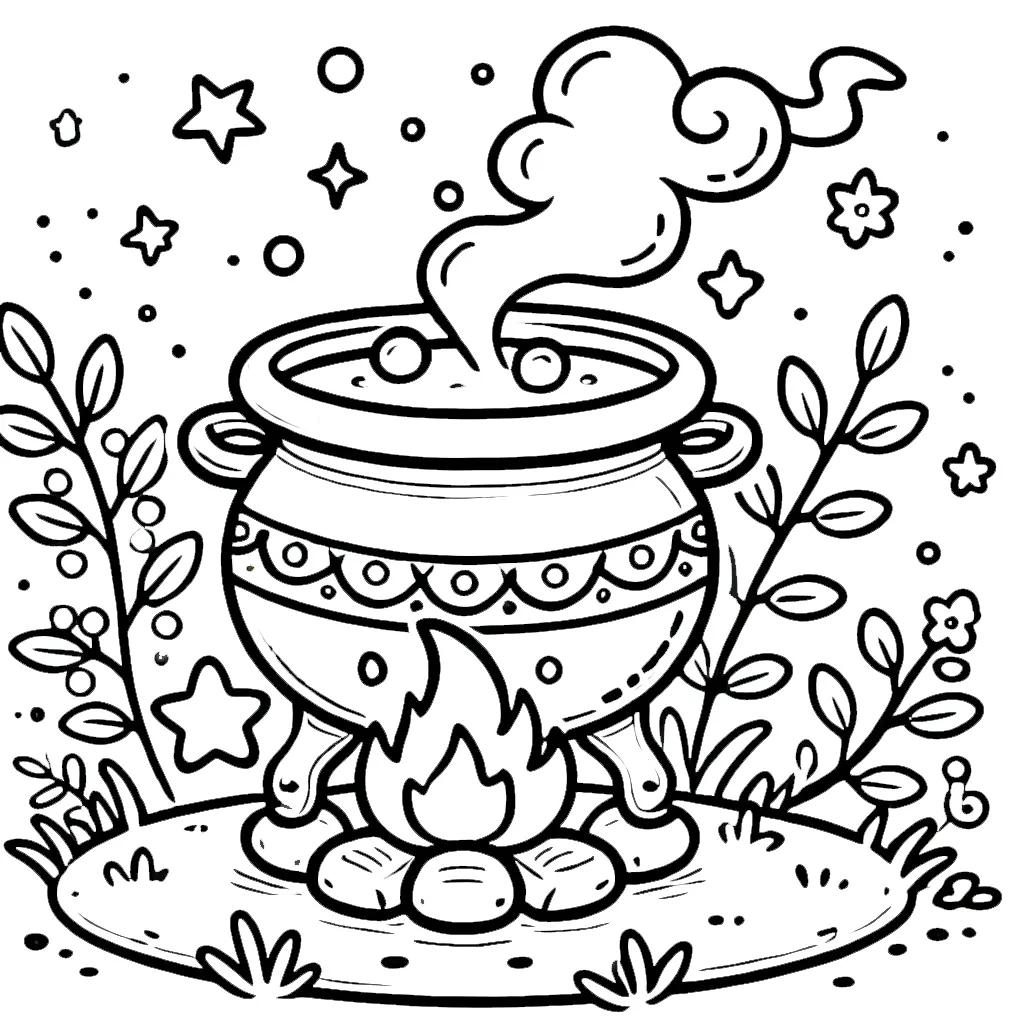 coloriage Chaudron à imprimer gratuitement pdf