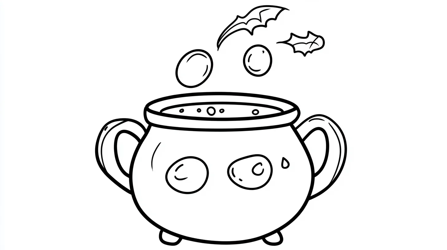 coloriage Chaudron pour enfant a imprimer gratuit