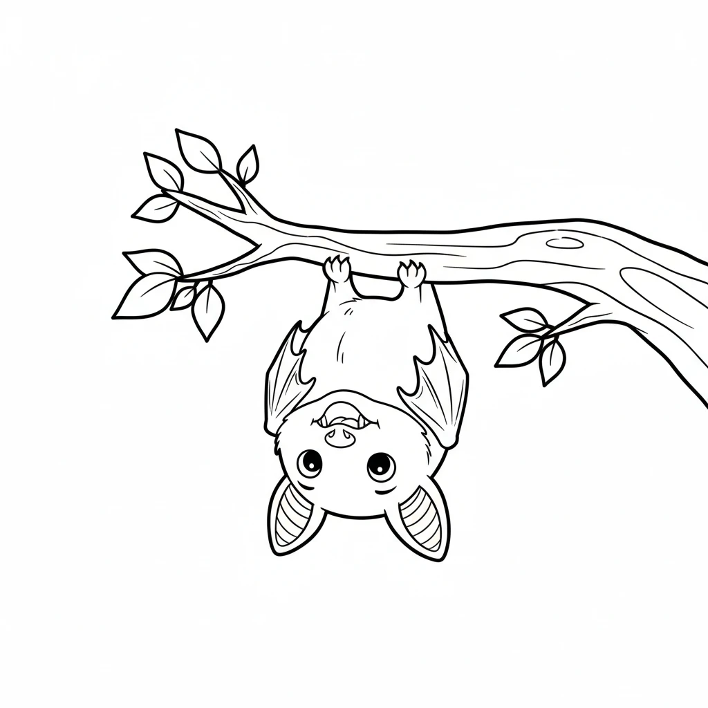coloriage Chauve Souris Halloween a imprimer pour enfant de 4 ans