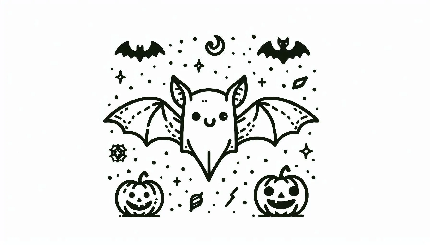 coloriage Chauve Souris Halloween pour enfant de 4 ans