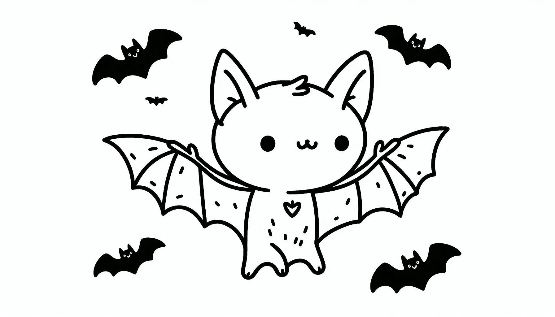 a imprimer coloriage Chauve Souris Halloween gratuit