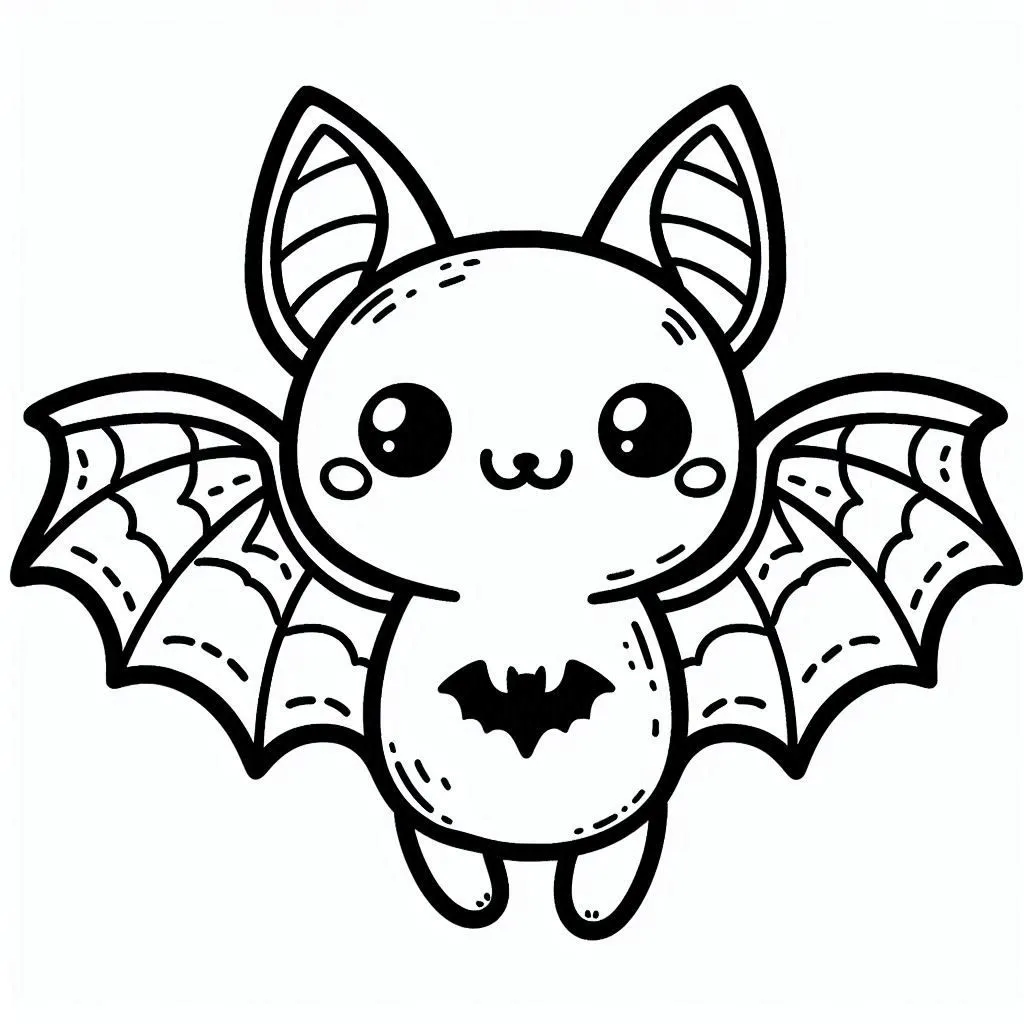 coloriage Chauve Souris Halloween gratuit en ligne