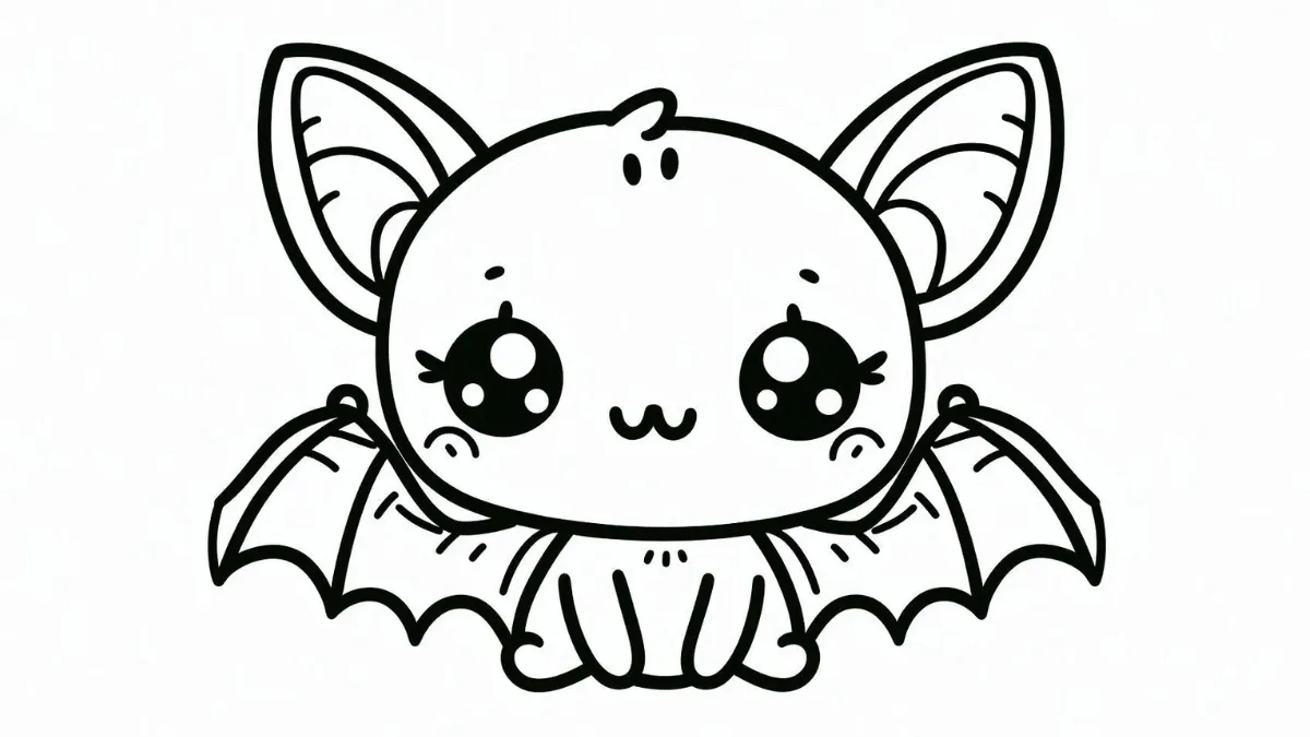 imprimer coloriage Chauve Souris Halloween pour enfant