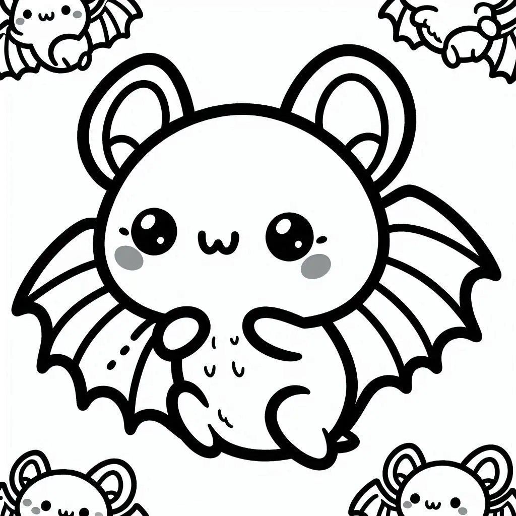 coloriage Chauve Souris Halloween et découpage à imprimer