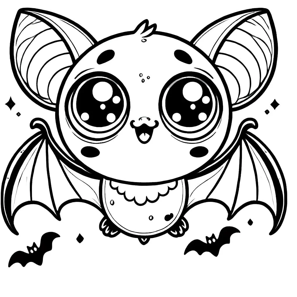 coloriage Chauve Souris Halloween à imprimer pdf gratuit 1