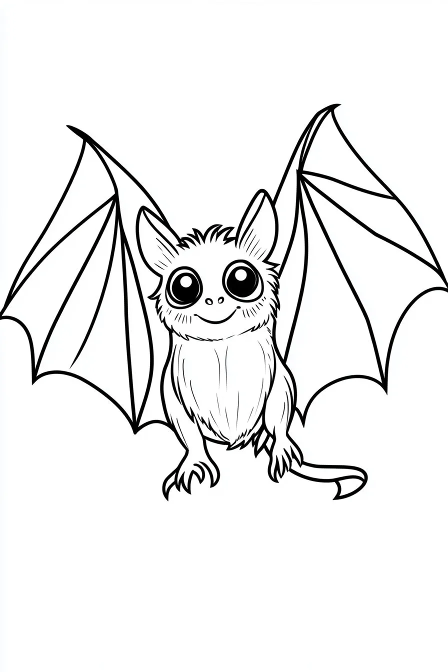 coloriage Chauve Souris Halloween et découpage à imprimer 1