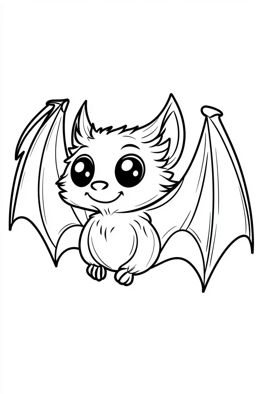 coloriage Chauve Souris Halloween à imprimer a4