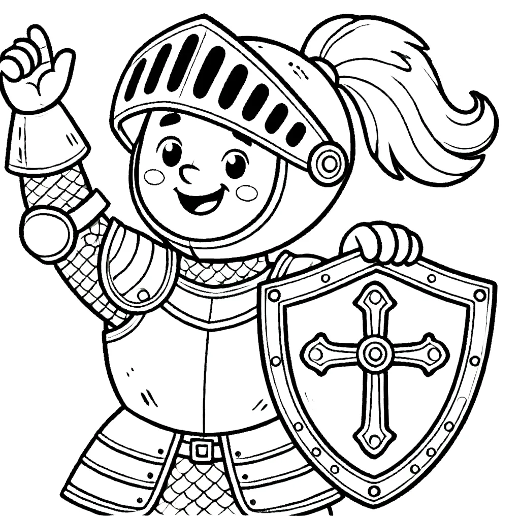 coloriage Chevalier pour enfants à imprimer