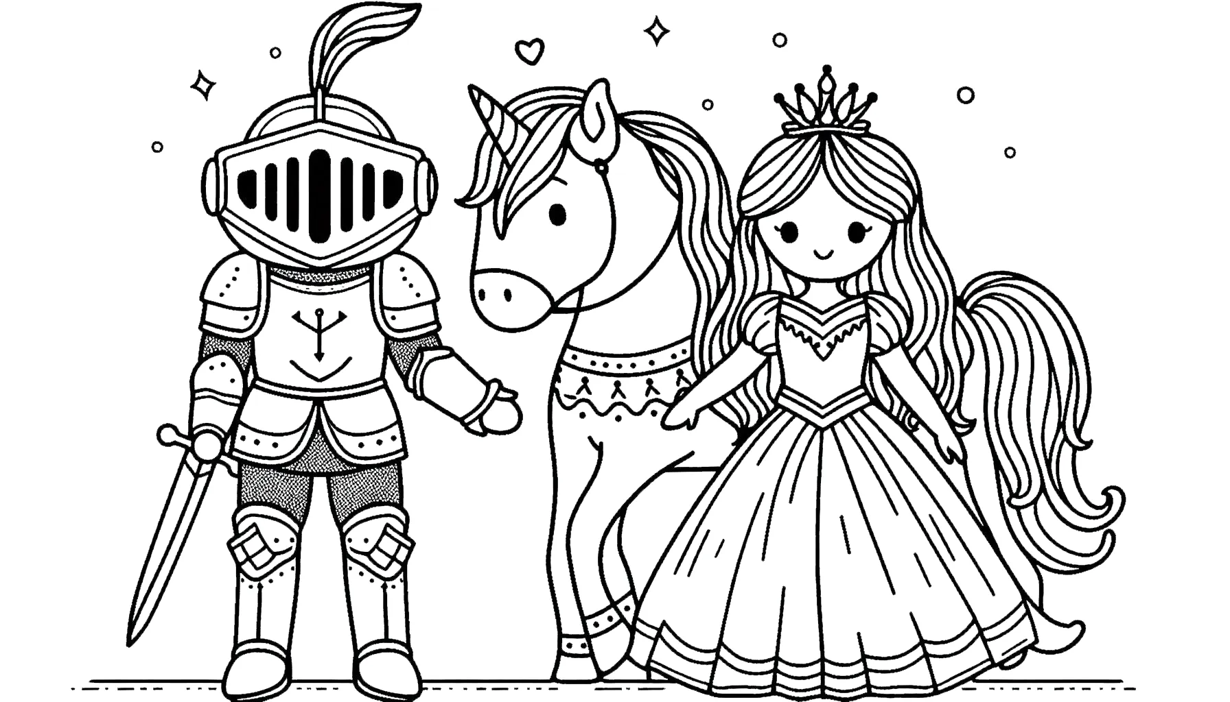 coloriage Chevalier pour enfants à télécharger