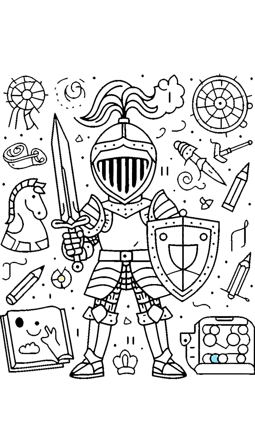 coloriage Chevalier gratuit pour enfants