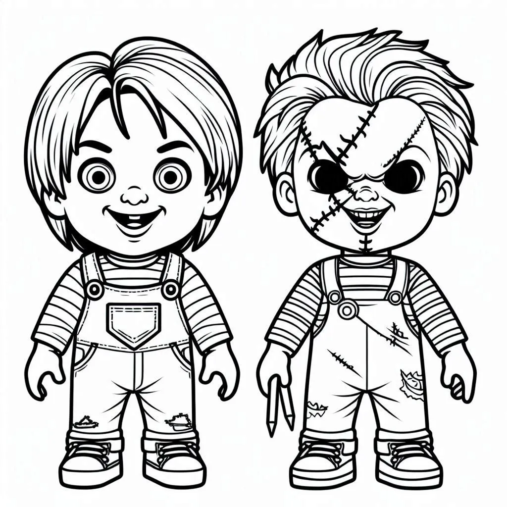 coloriage Chucky pour enfant de 10 ans