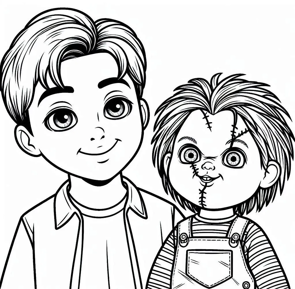 coloriage Chucky gratuit pour enfants