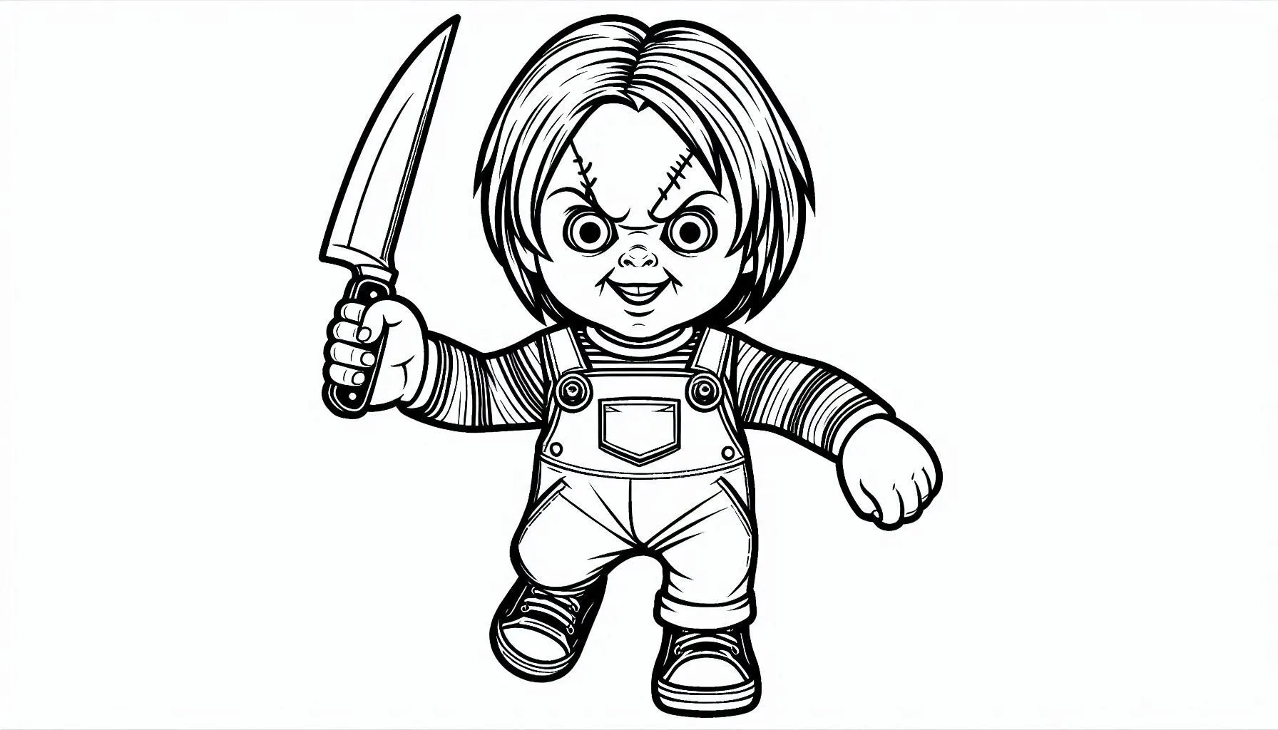 coloriage Chucky à imprimer 1