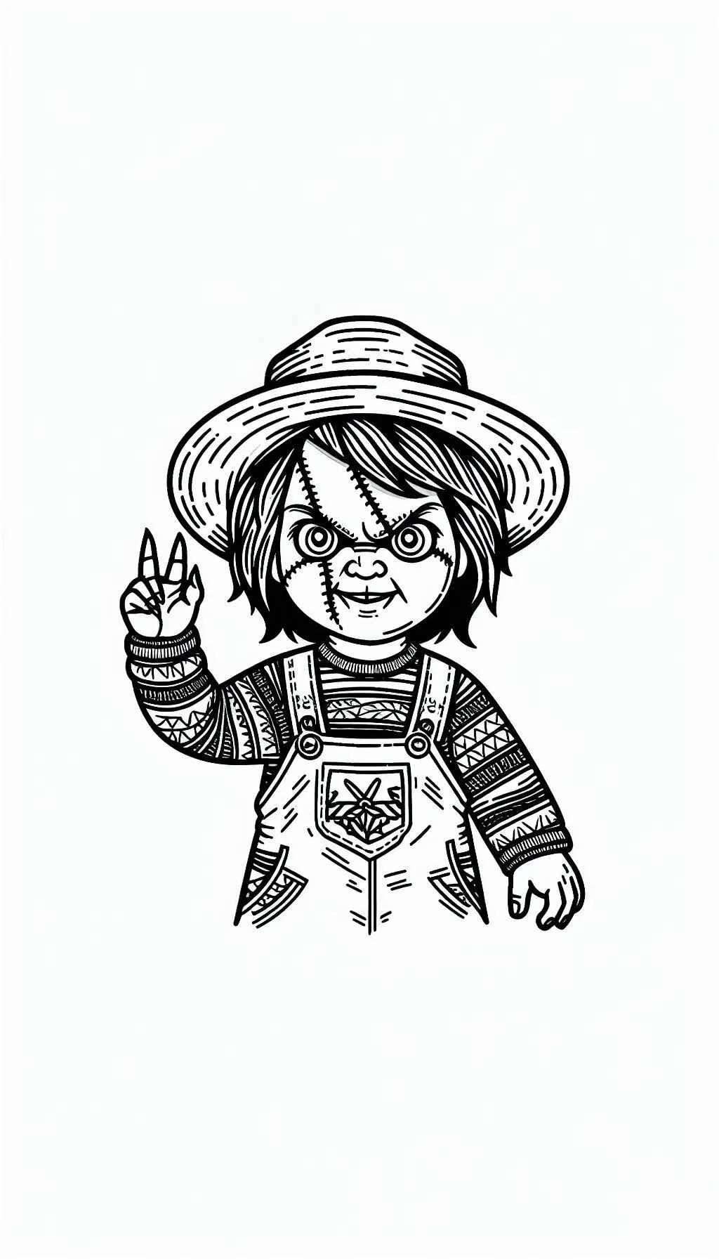 coloriage Chucky et découpage à imprimer