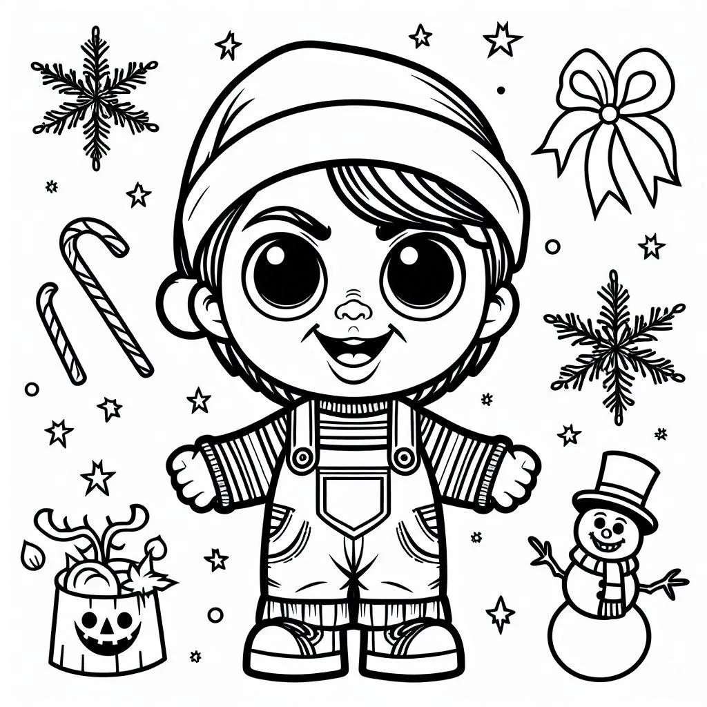 coloriage Chucky a imprimer gratuit