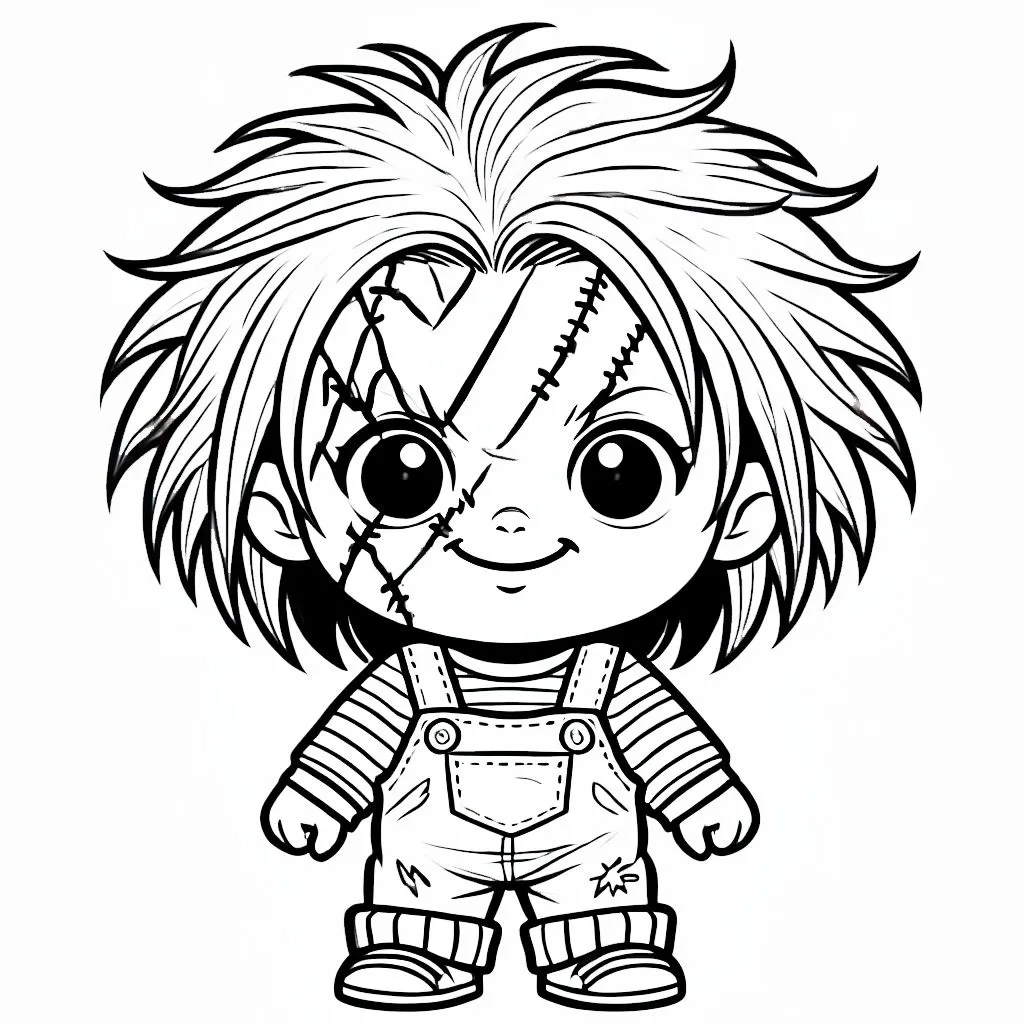 coloriage Chucky pour enfants à imprimer