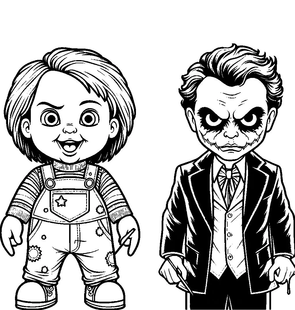 coloriage Chucky pour enfants a imprimer gratuit 1