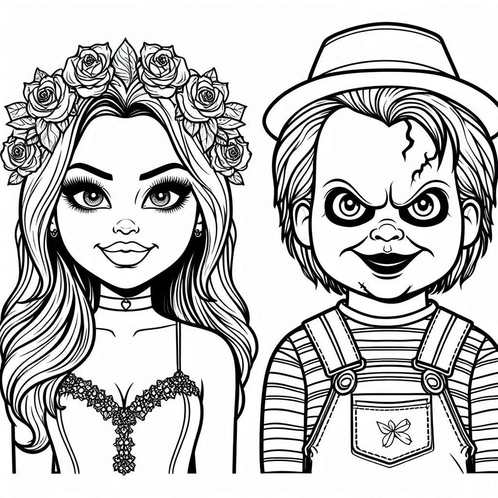 coloriage Chucky pour enfants a imprimer gratuit