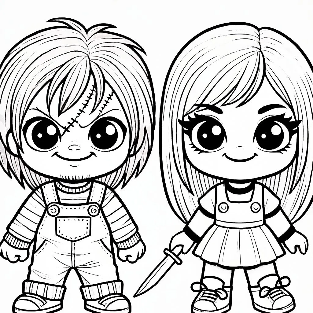 coloriage Chucky pour primaire