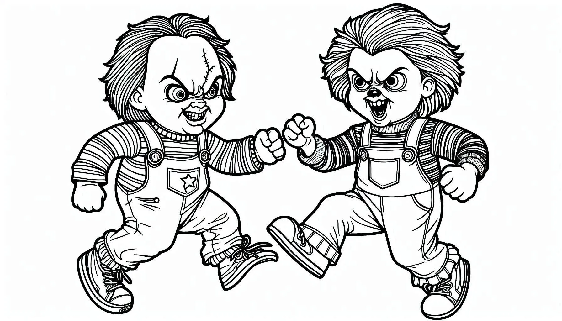 coloriage Chucky à imprimer pour enfant de 12 ans