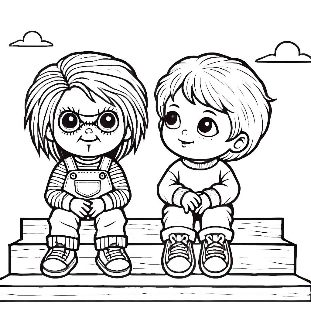 coloriage Chucky a imprimer gratuitement