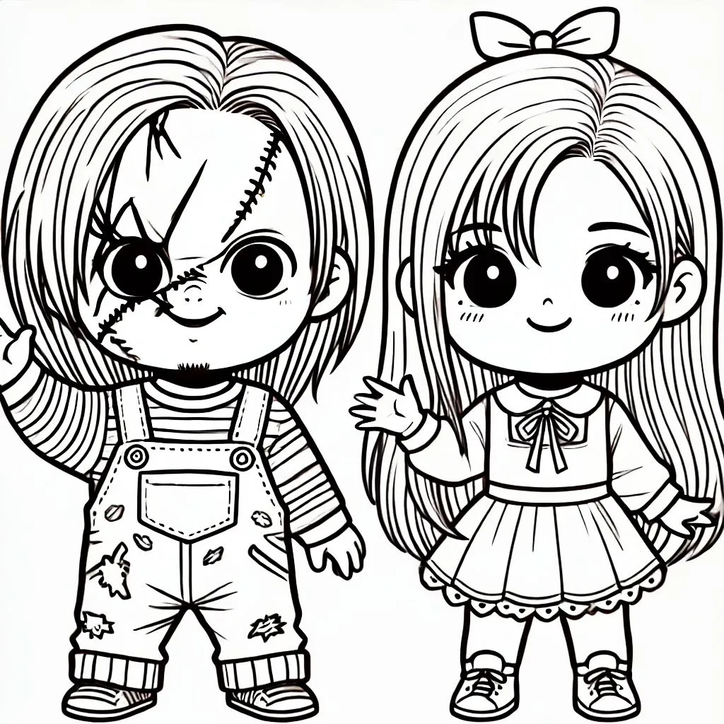 coloriage Chucky gratuit à imprimer