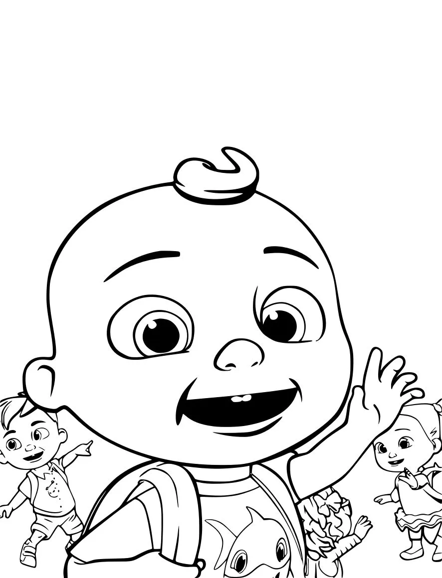 coloriage Cocomelon pour enfants a imprimer gratuit 1