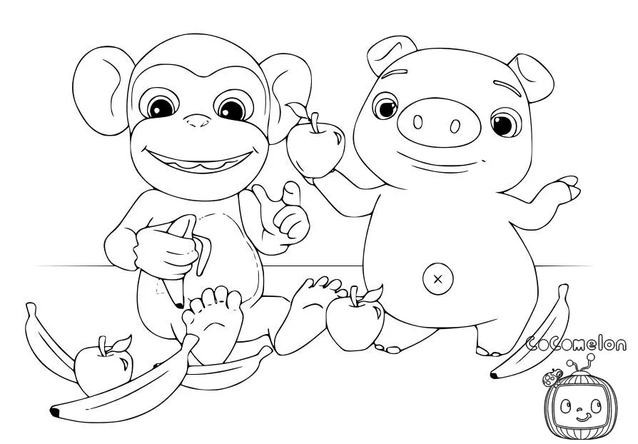 coloriage Cocomelon de pour enfants 1