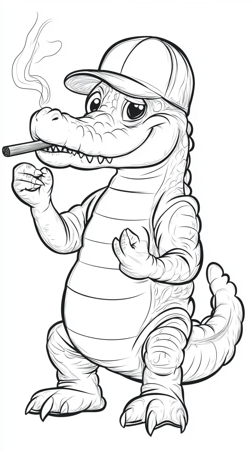 coloriage Crocodile à imprimer pour enfant de 9 ans