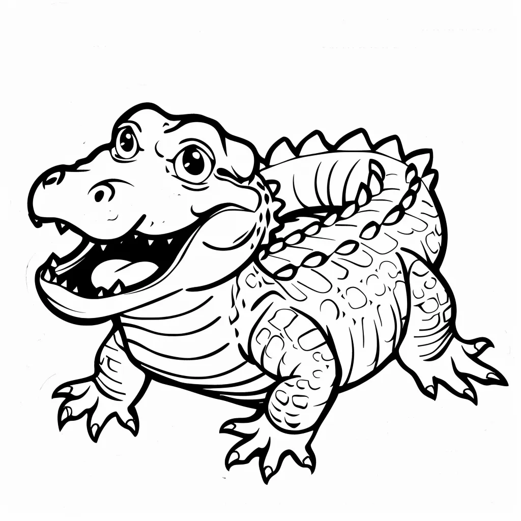 coloriage Crocodile gratuit a imprimer